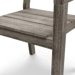 Lyle Outdoor Stackable Dining Armchair - Weathered Acacia