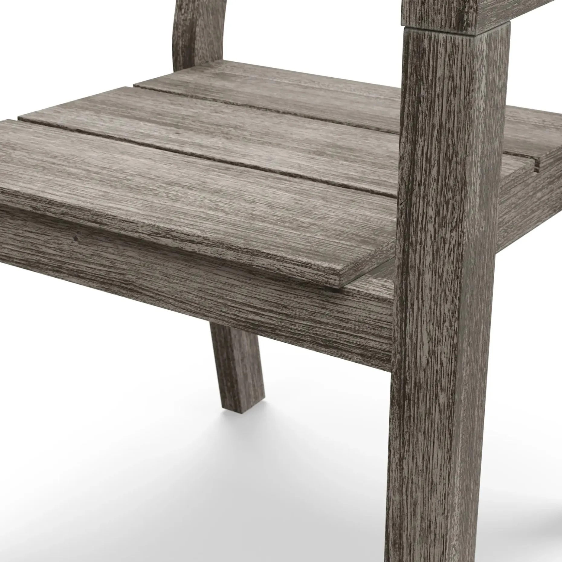 Lyle Outdoor Stackable Dining Armchair - Weathered Acacia