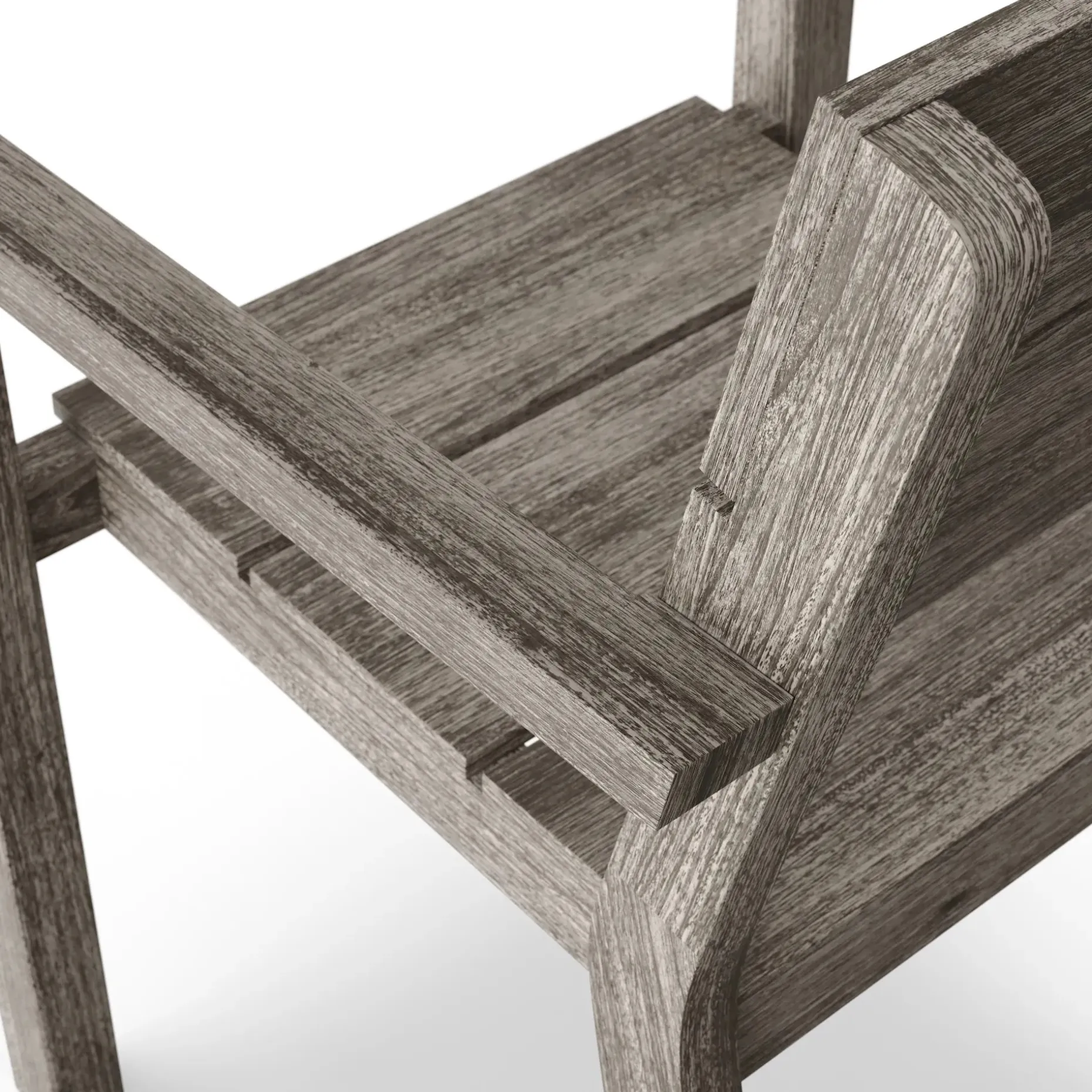 Lyle Outdoor Stackable Dining Armchair - Weathered Acacia