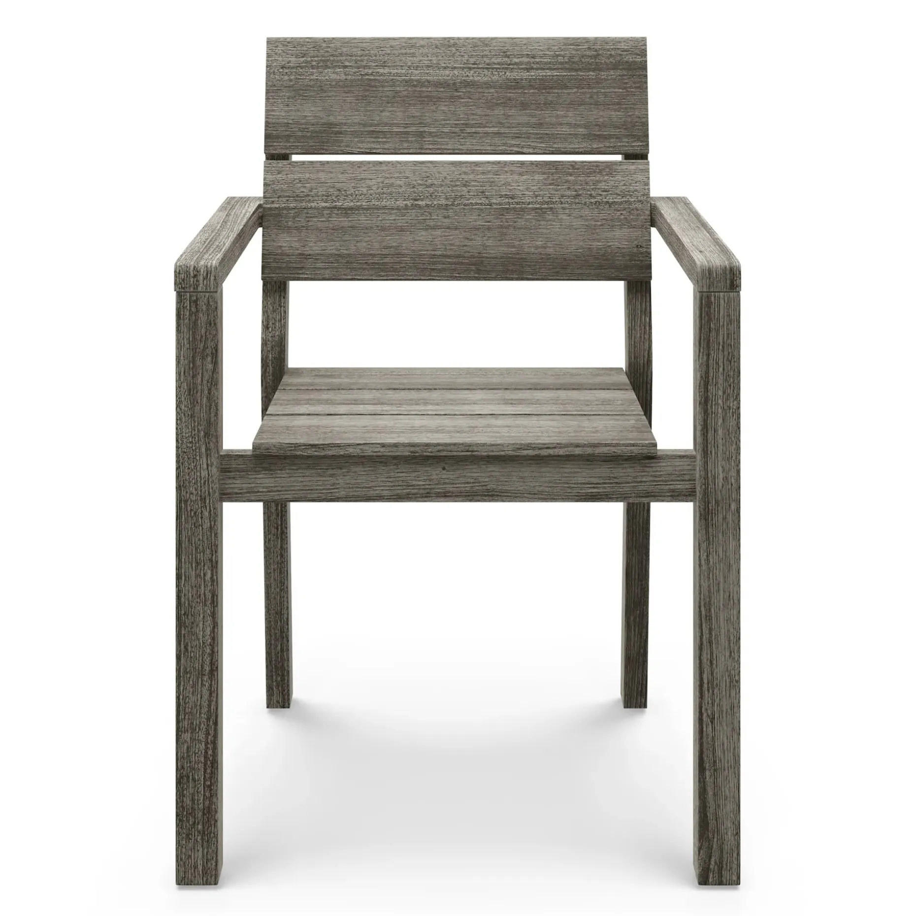 Lyle Outdoor Stackable Dining Armchair - Weathered Acacia