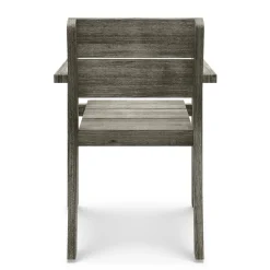 Lyle Outdoor Stackable Dining Armchair - Weathered Acacia