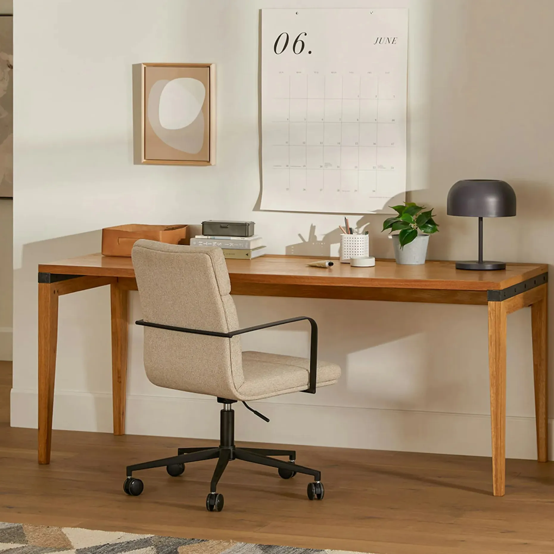 Madera 71" Desk - Oak