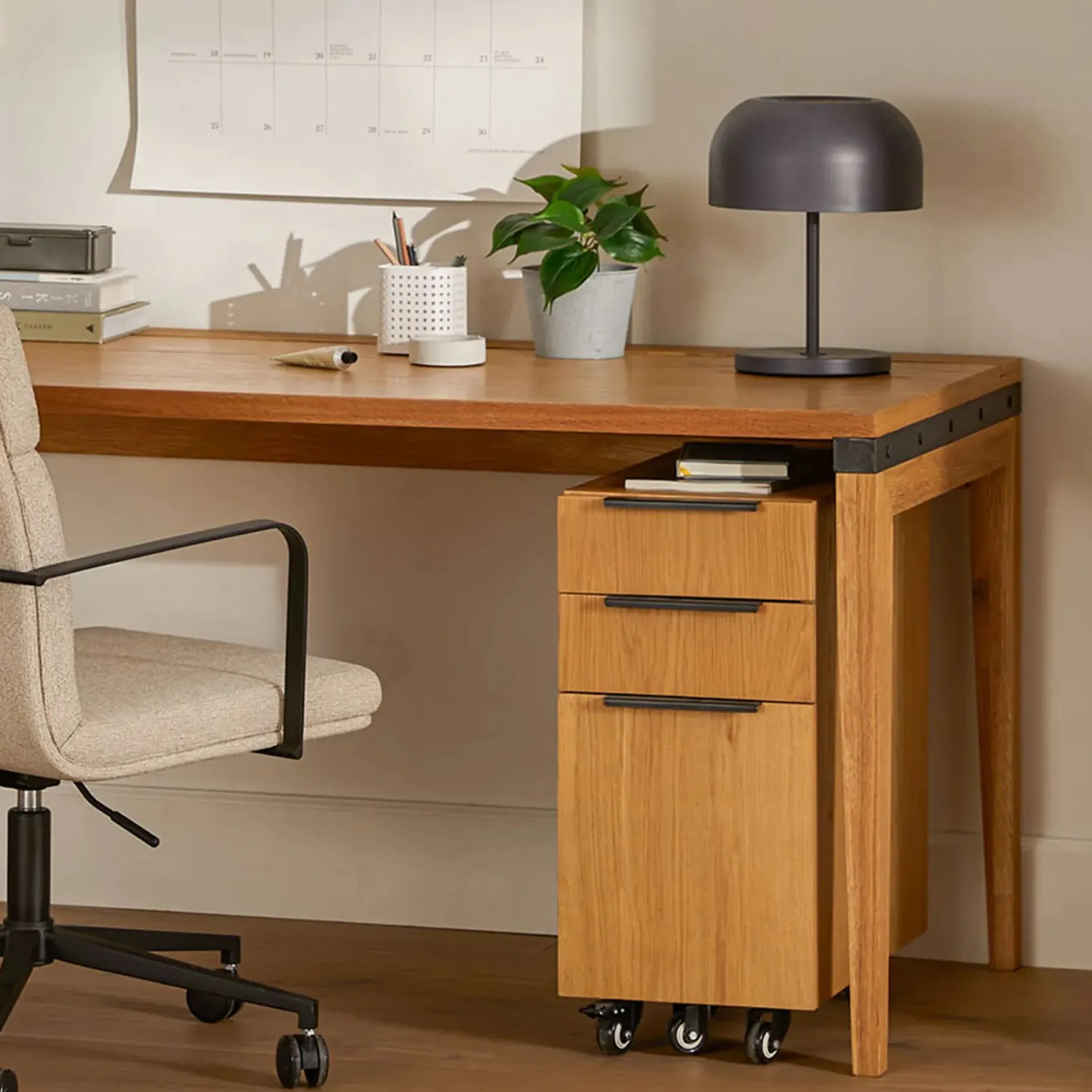 Madera 71" Desk - Oak