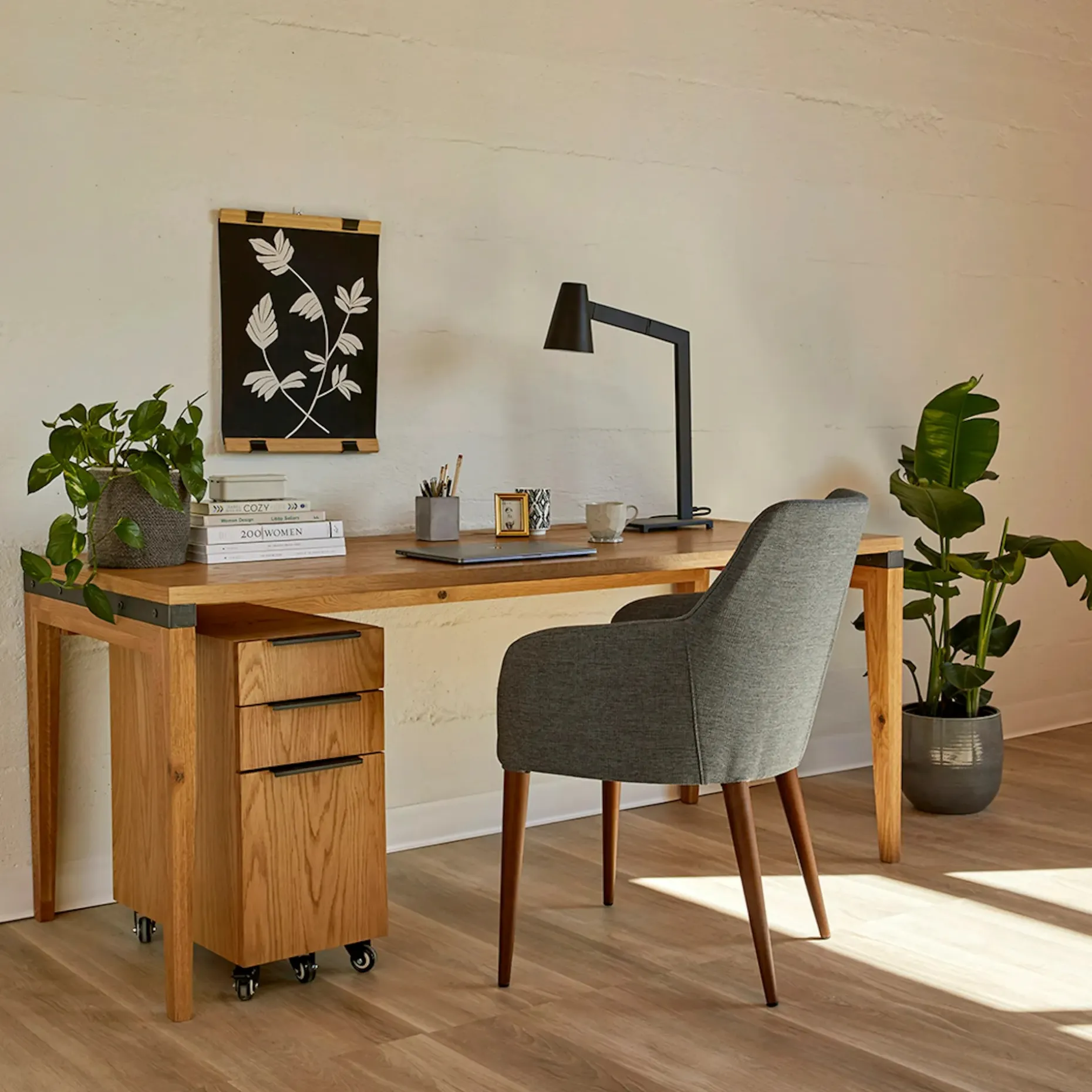 Madera 71" Desk - Oak