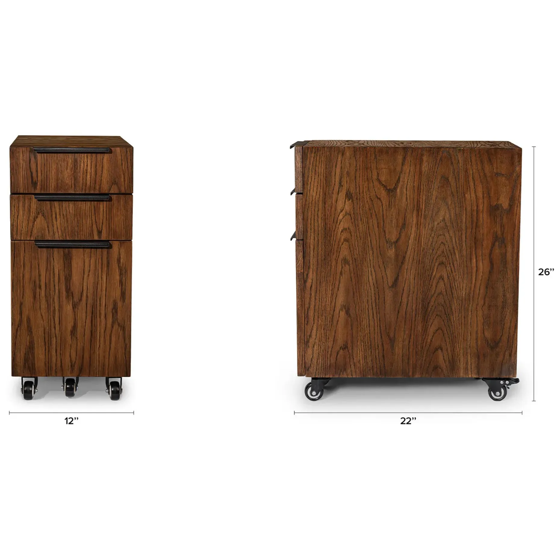 Madera 12" File Cabinet - Chestnut