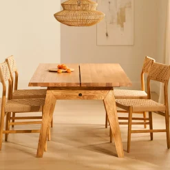 Madera 71" Solid Wood Dining Table - Oak