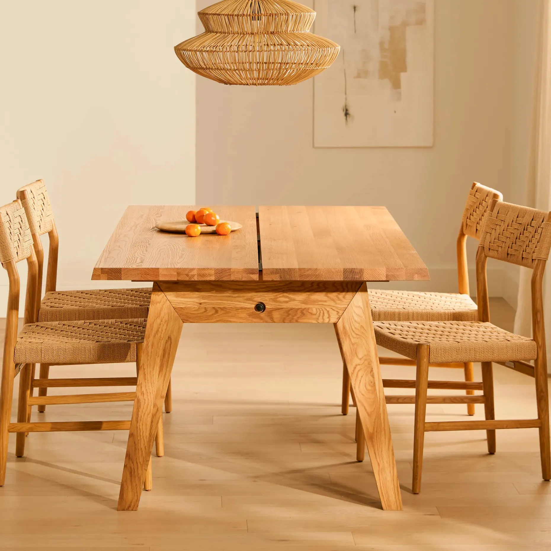 Madera 71" Solid Wood Dining Table - Oak