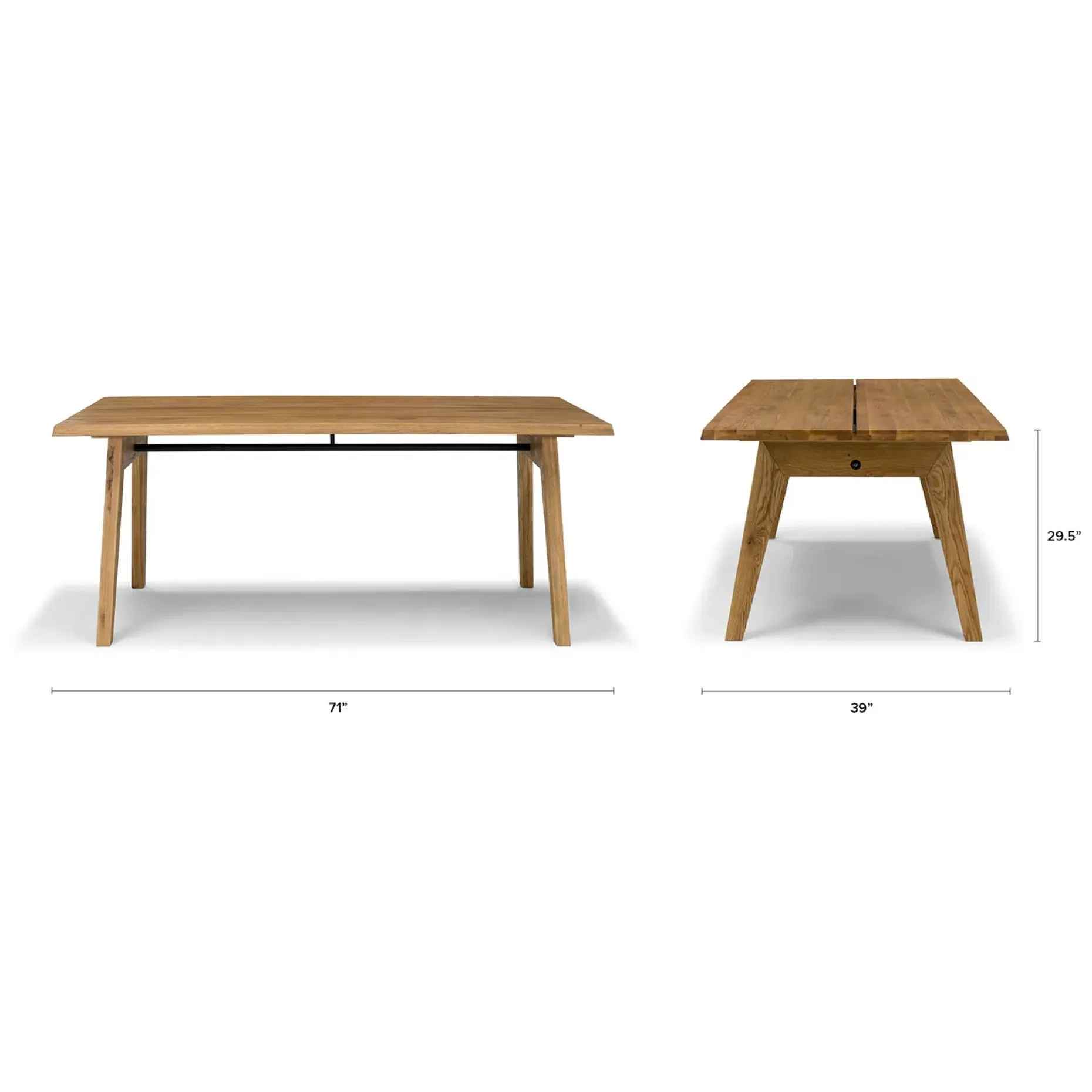 Madera 71" Solid Wood Dining Table - Oak