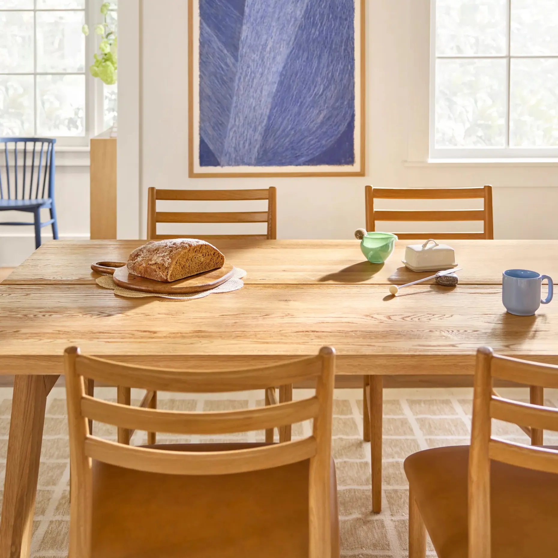 Madera 71" Solid Wood Dining Table - Oak