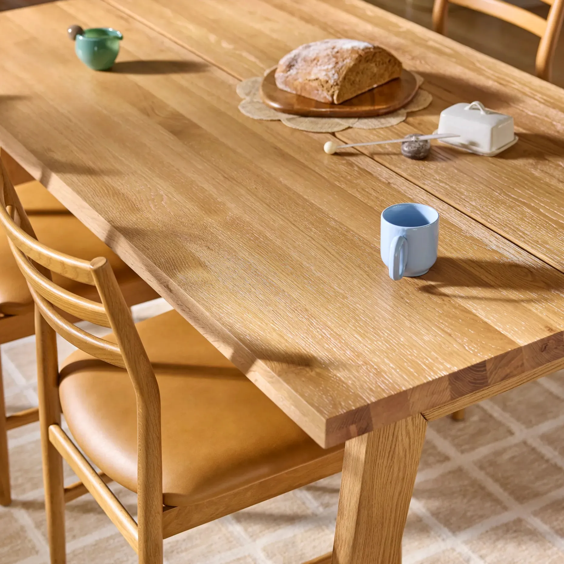 Madera 71" Solid Wood Dining Table - Oak