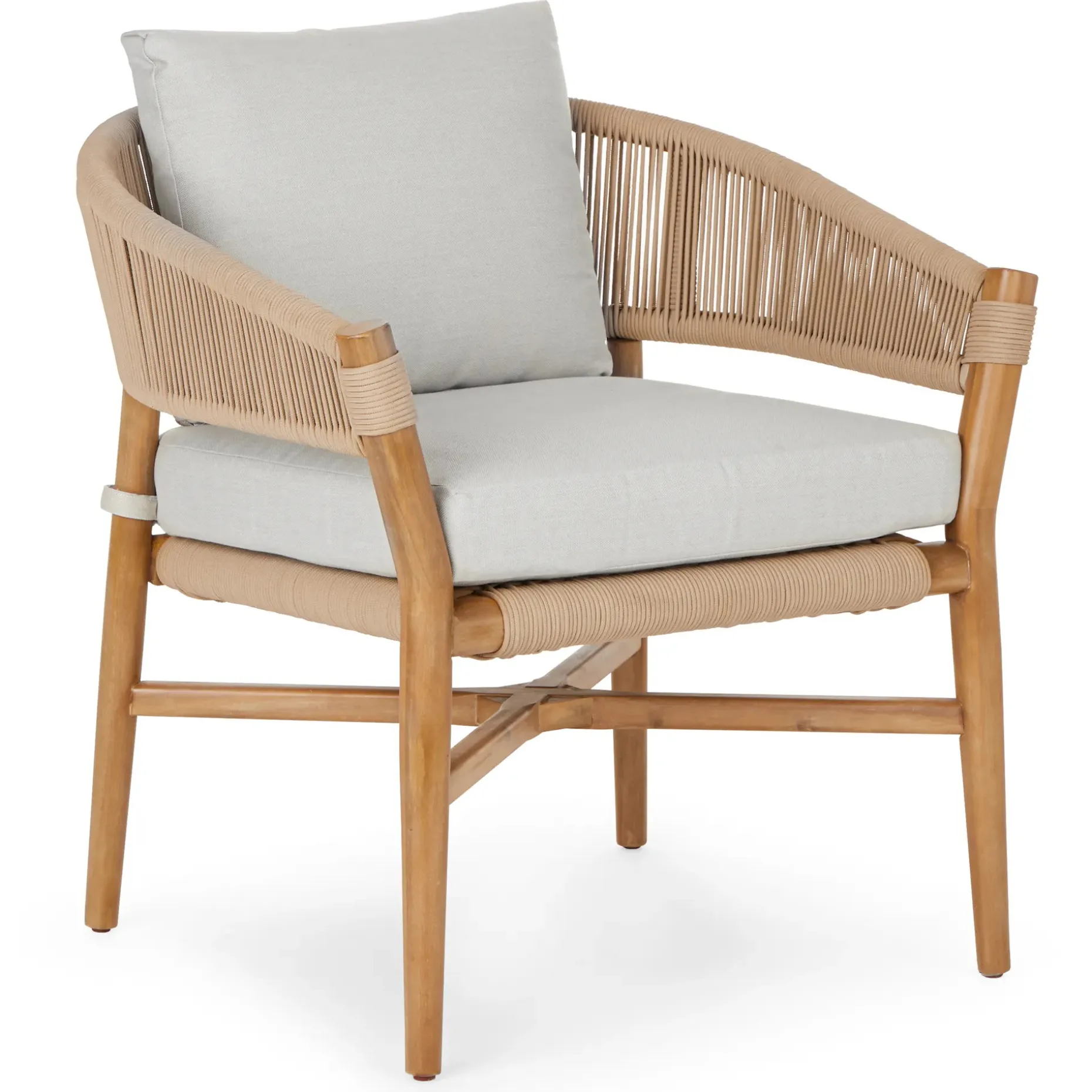 Makali 27" Outdoor Lounge Chair Set - Lily White
