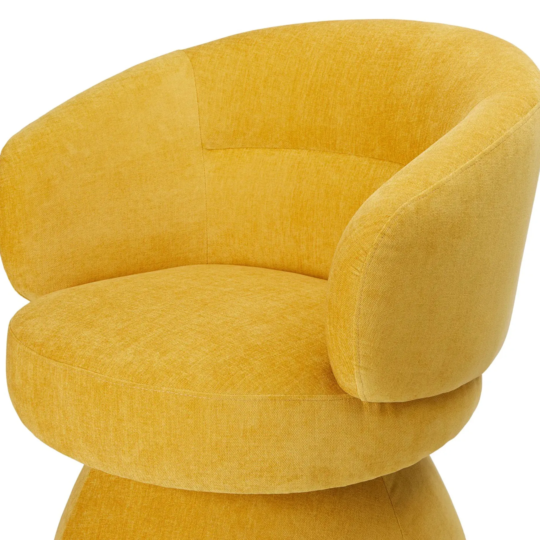 Makeva 31" Swivel Lounge Chair - Marigold Yellow