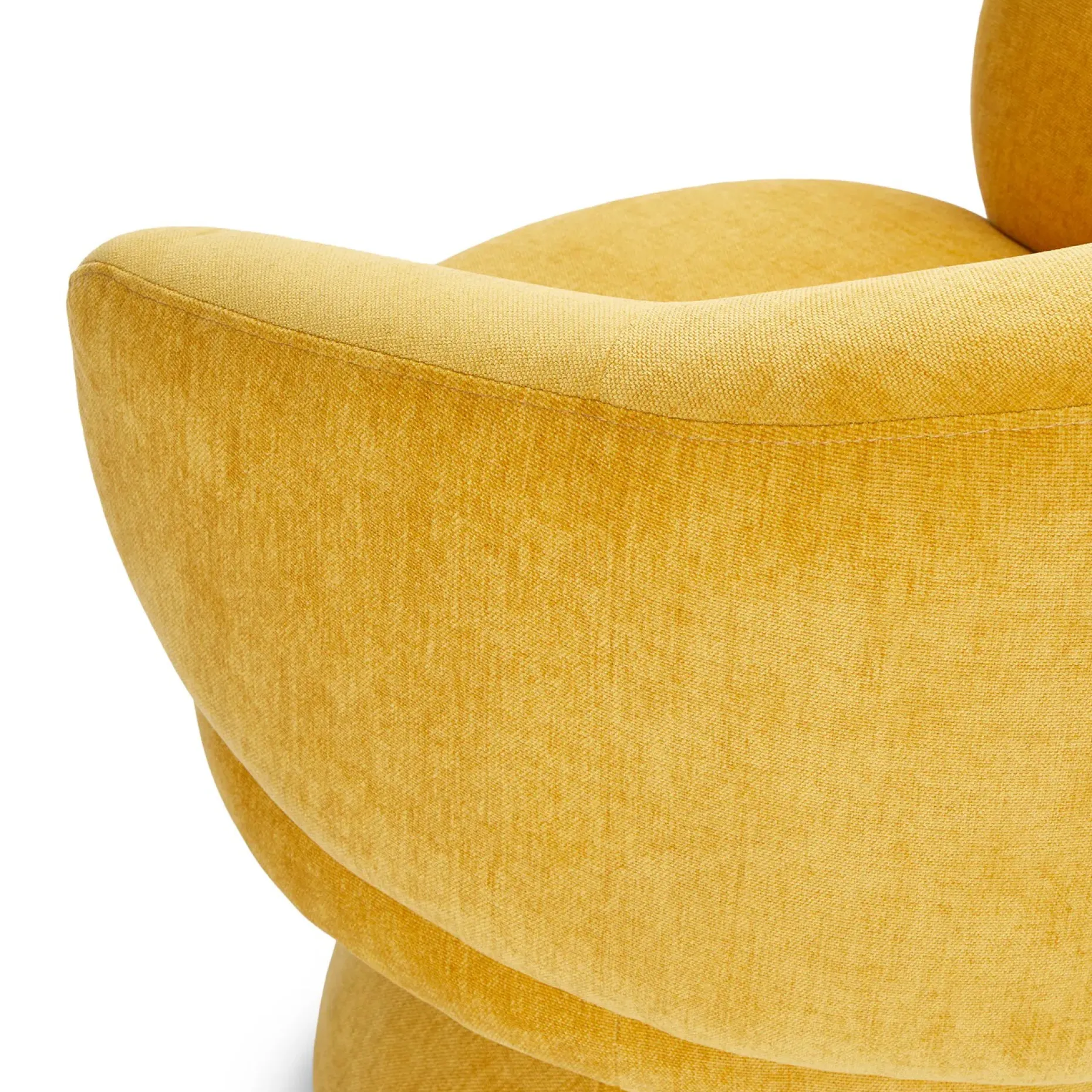 Makeva 31" Swivel Lounge Chair - Marigold Yellow