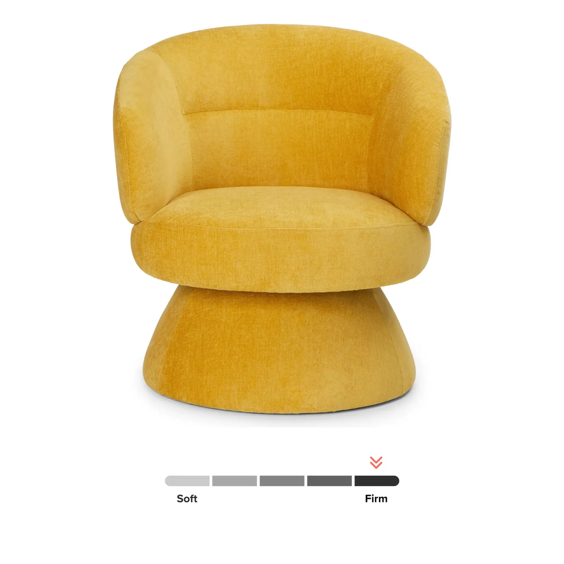 Makeva 31" Swivel Lounge Chair - Marigold Yellow