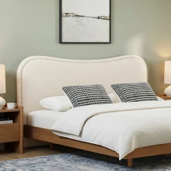 Makoa King Headboard - Ivory Wool Bouclé