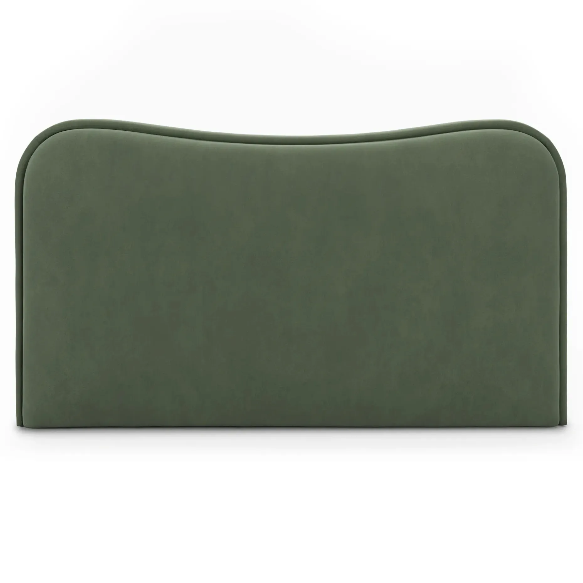 Makoa King Velvet Headboard - Plush Pacific Green