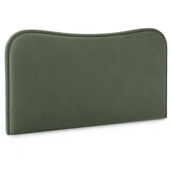 Makoa King Velvet Headboard - Plush Pacific Green