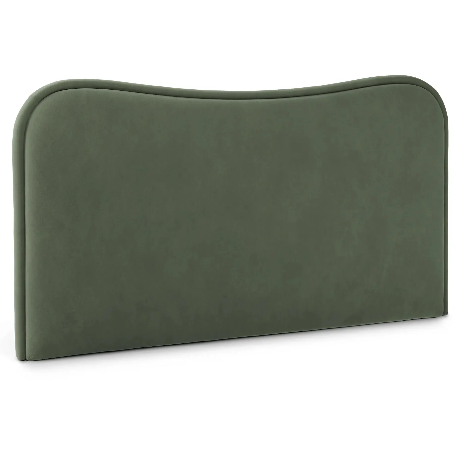 Makoa King Velvet Headboard - Plush Pacific Green