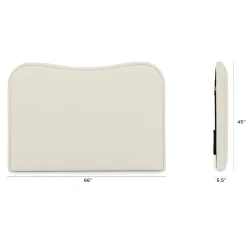 Makoa Queen Headboard - Ivory Wool Bouclé