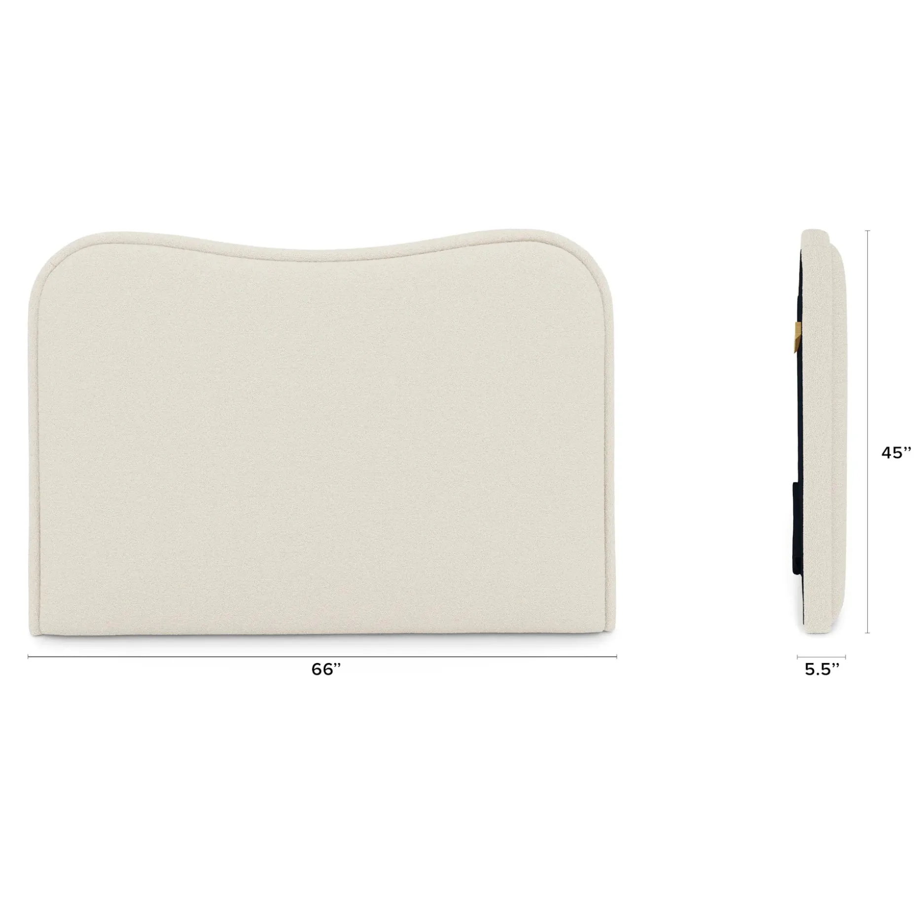Makoa Queen Headboard - Ivory Wool Bouclé