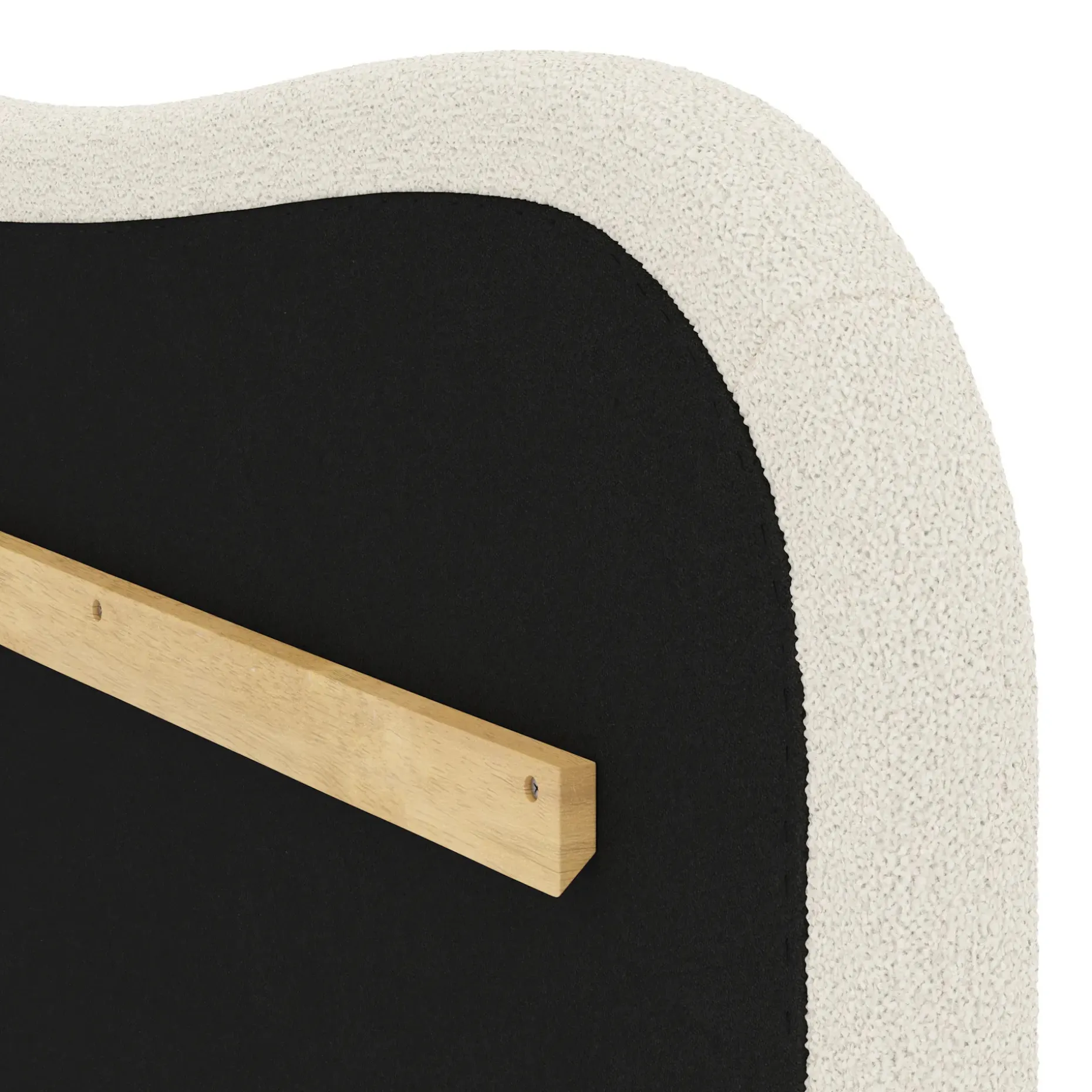 Makoa Queen Headboard - Ivory Wool Bouclé