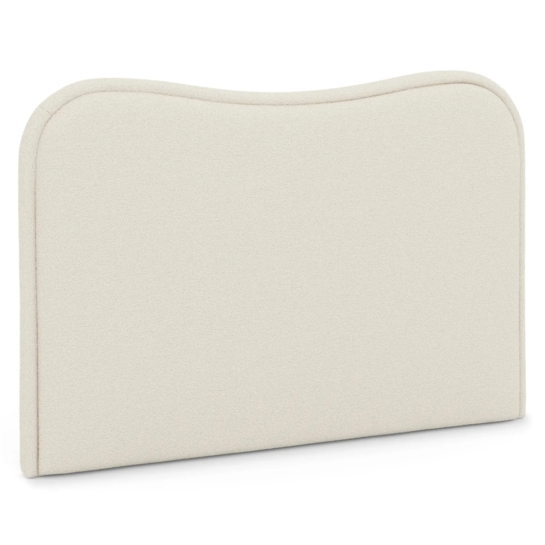 Makoa Queen Headboard - Ivory Wool Bouclé
