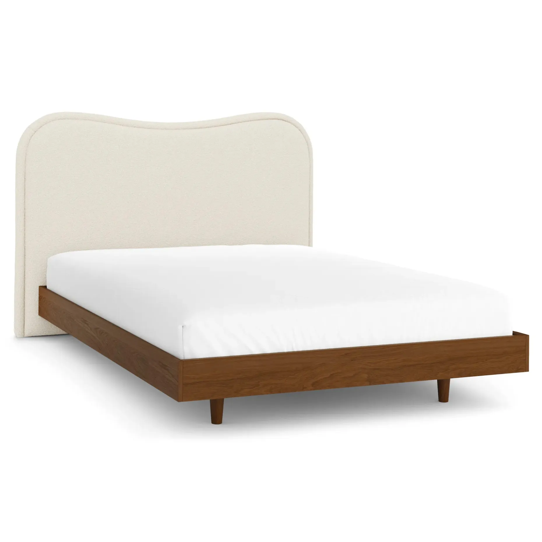 Makoa Queen Headboard - Ivory Wool Bouclé