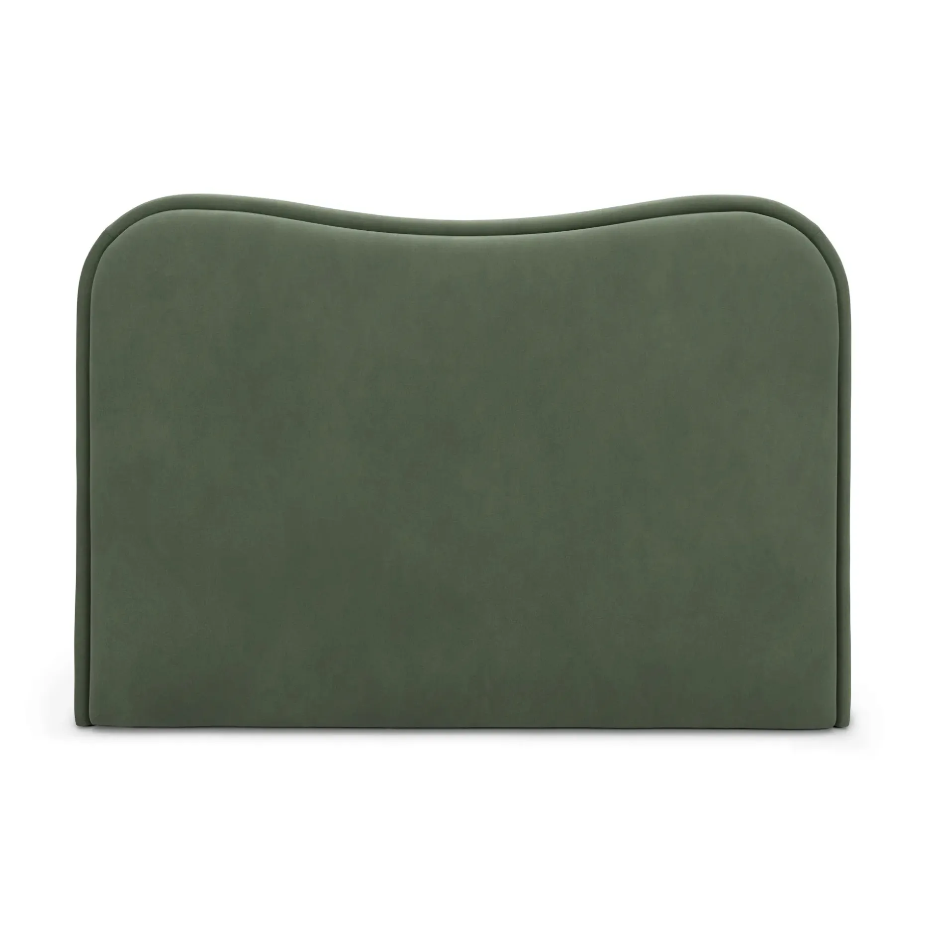 Makoa Queen Velvet Headboard - Plush Pacific Green