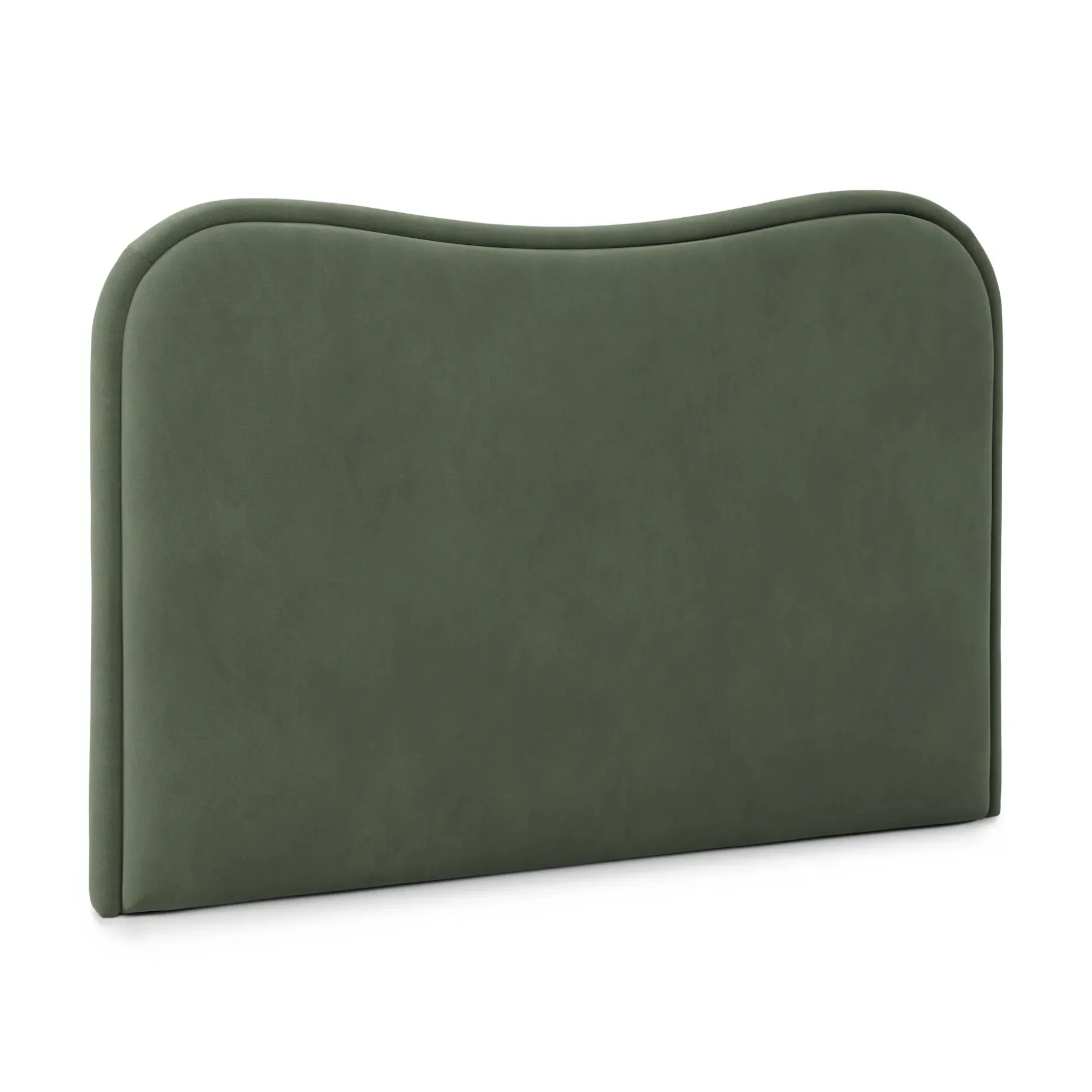 Makoa Queen Velvet Headboard - Plush Pacific Green