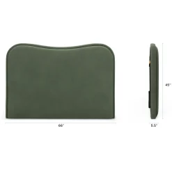 Makoa Queen Velvet Headboard - Plush Pacific Green