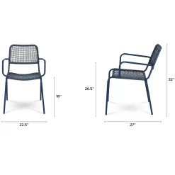 Manna Outdoor Dining Chair - Indigo Blue