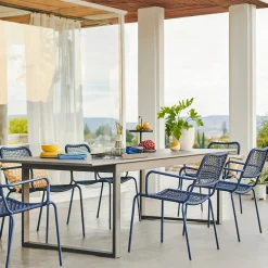 Manna Outdoor Dining Chair - Indigo Blue