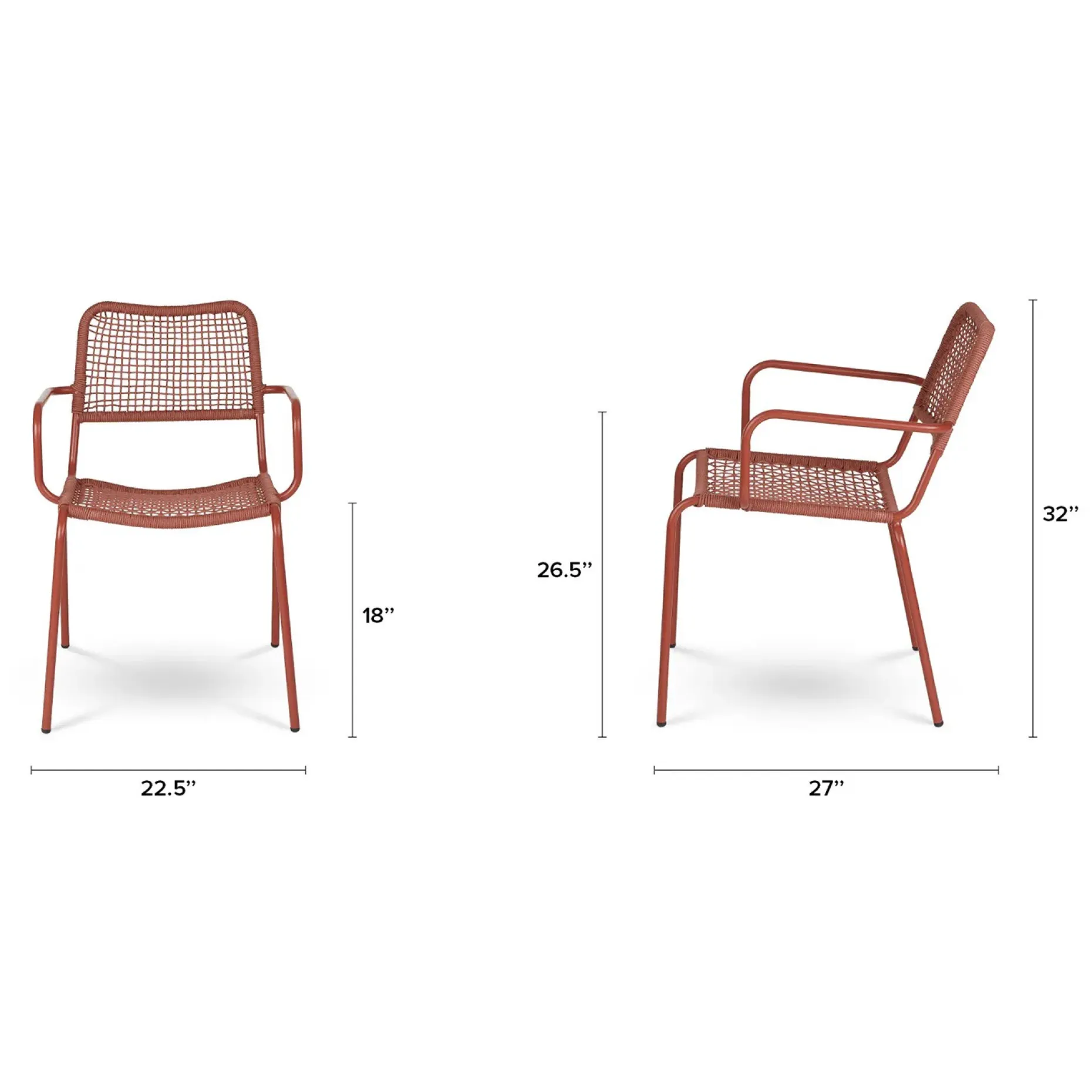 Manna Outdoor Dining Chair - Sonoma Red
