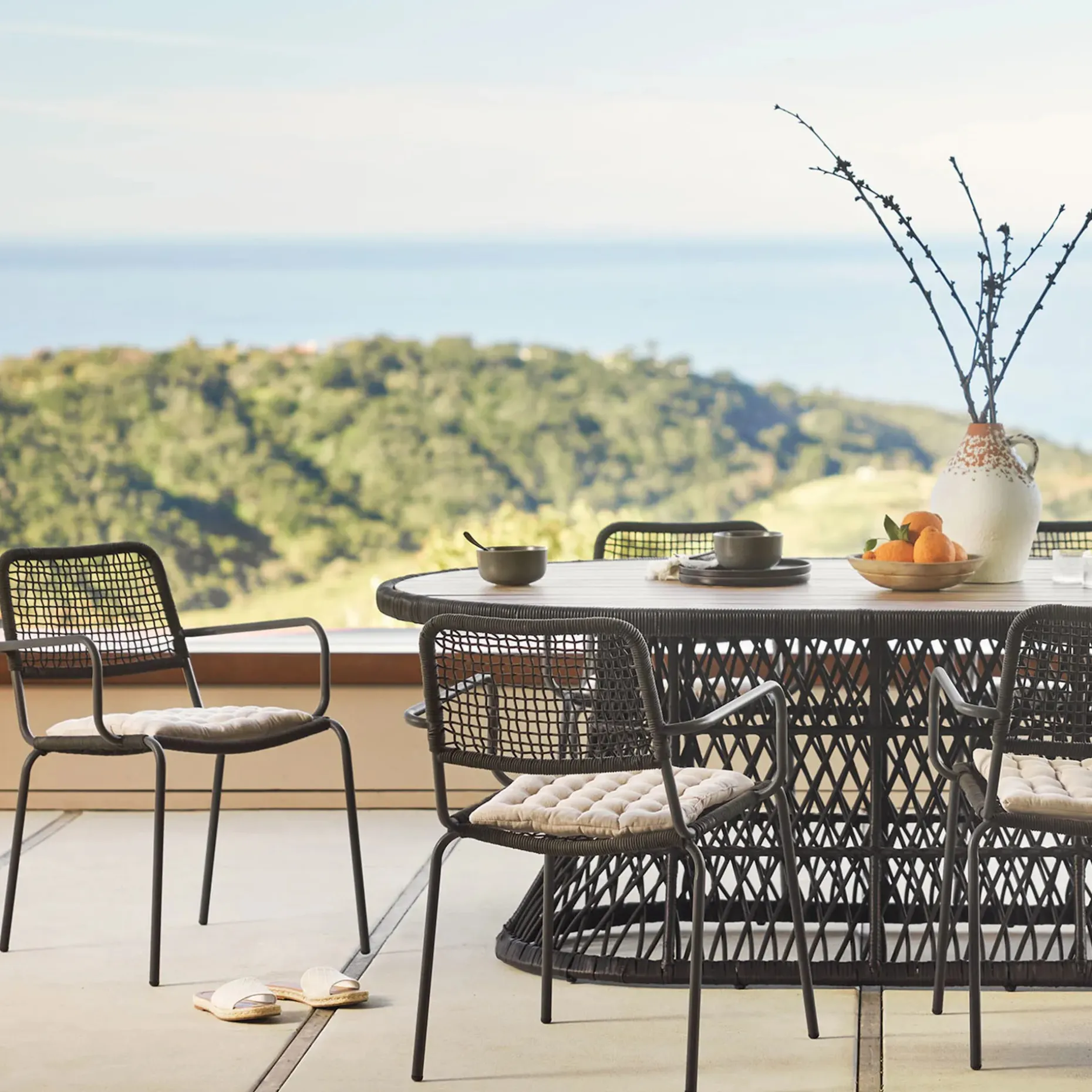 Manna Outdoor Dining Chair - Thunder Black