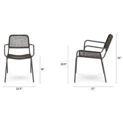 Manna Outdoor Dining Chair - Thunder Black