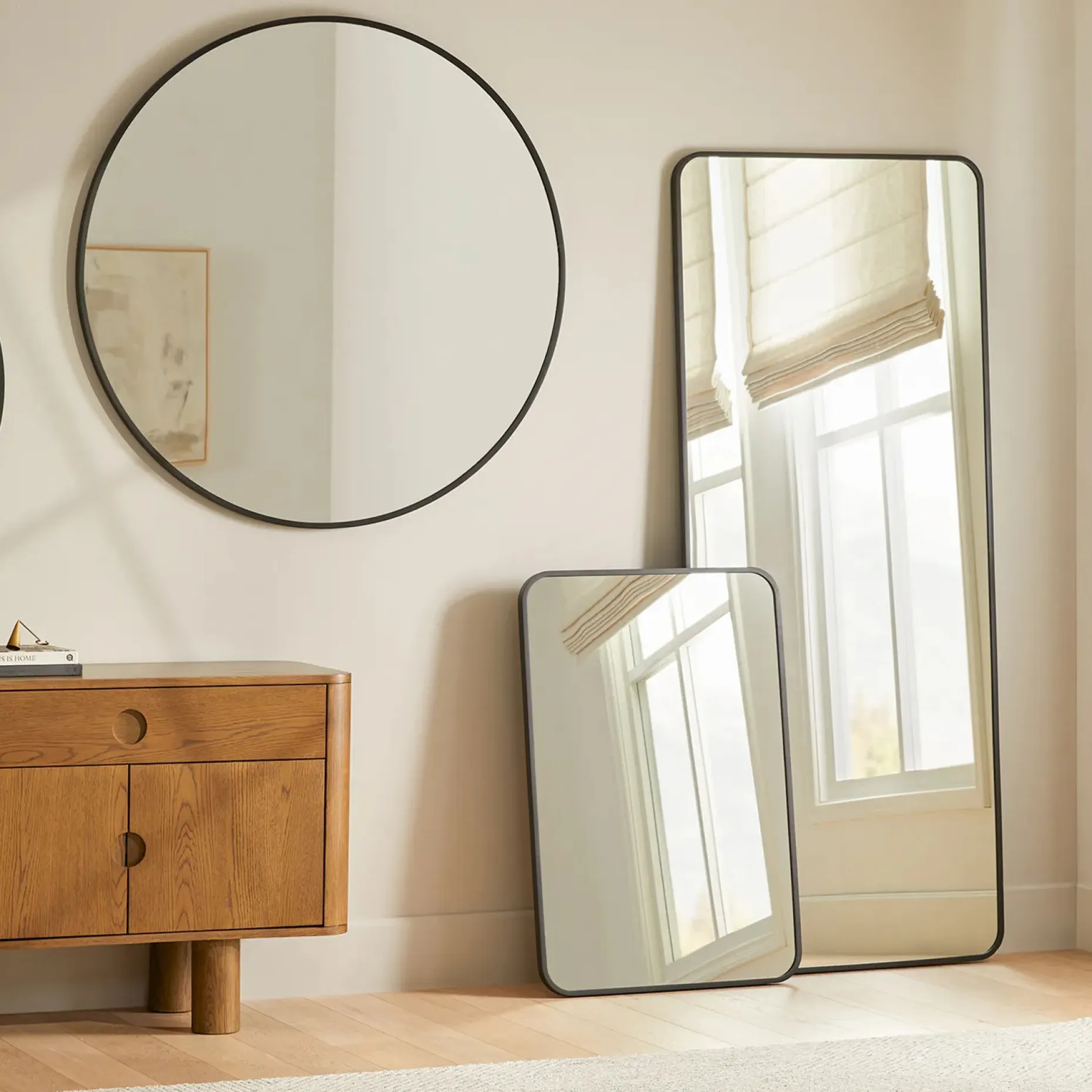Mansfield Floor Mirror - Black