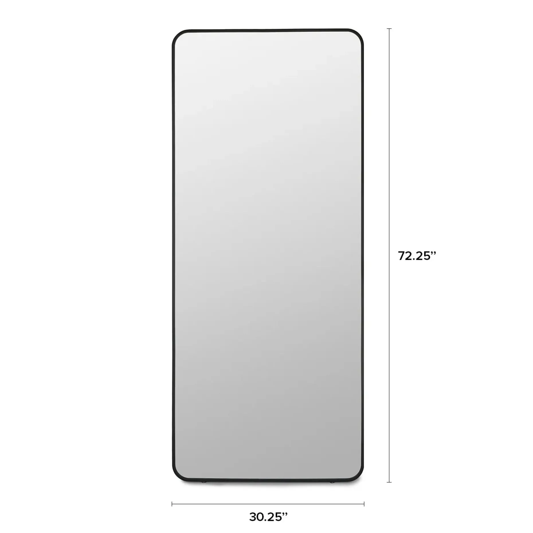 Mansfield Floor Mirror - Black