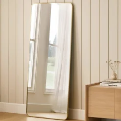Mansfield Floor Mirror - Brass
