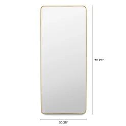 Mansfield Floor Mirror - Brass