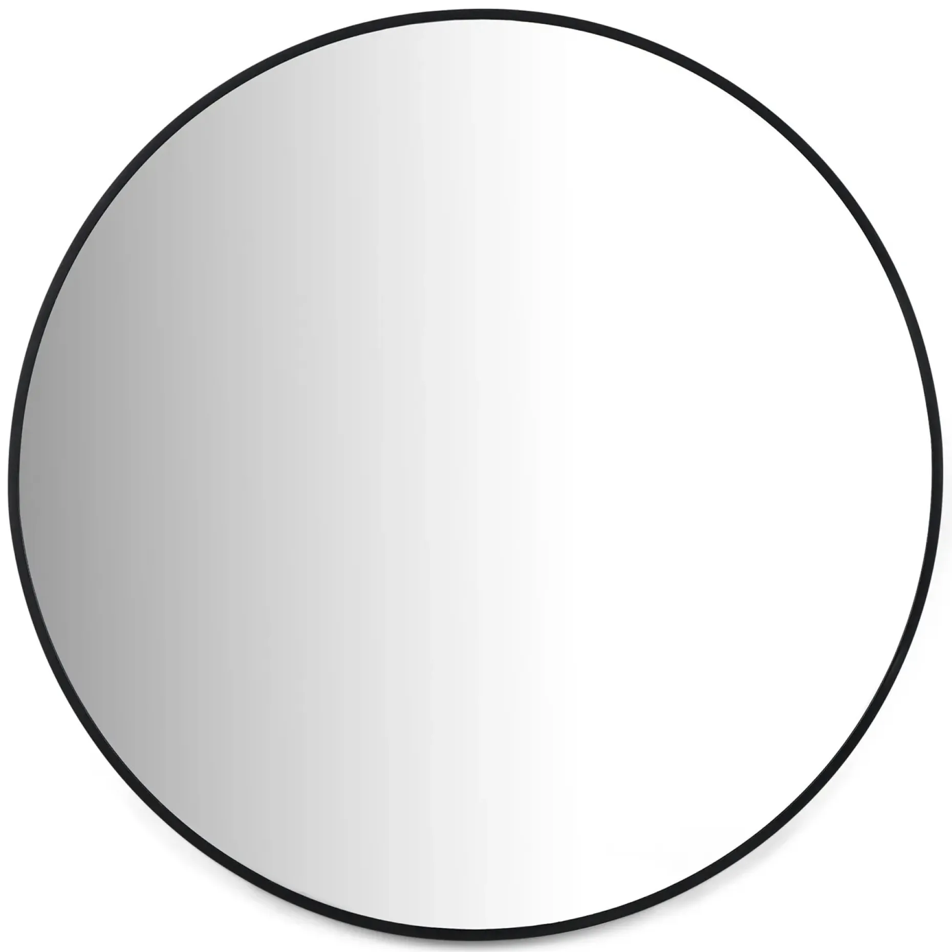 Mansfield Large Round Wall Mirror - Black