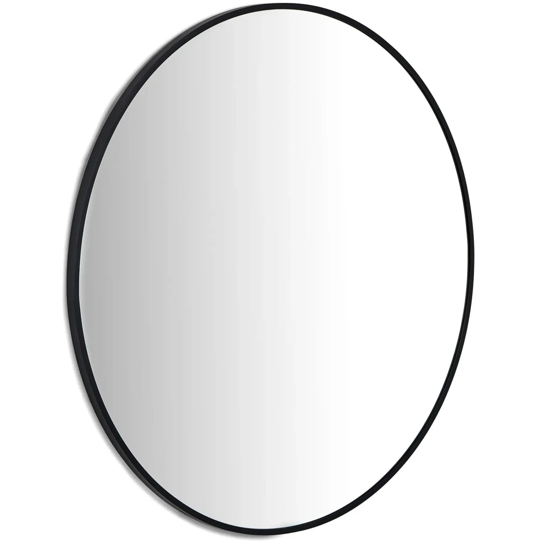 Mansfield Large Round Wall Mirror - Black