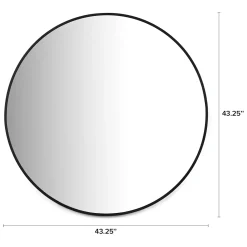 Mansfield Large Round Wall Mirror - Black