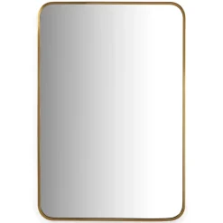 Mansfield Rectangular Wall Mirror - Brass