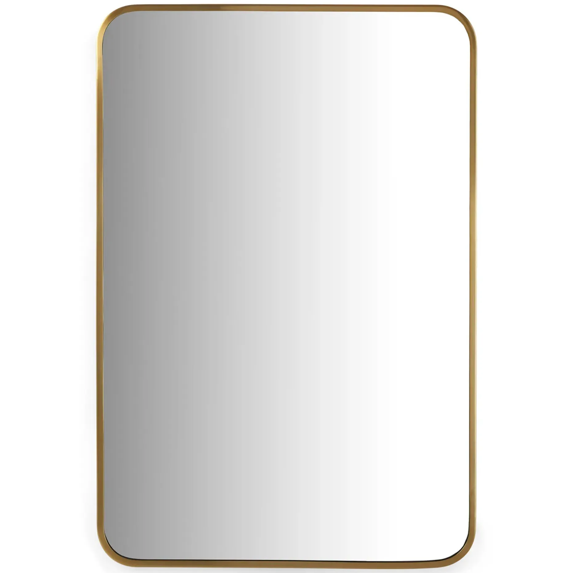Mansfield Rectangular Wall Mirror - Brass