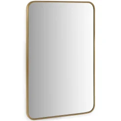 Mansfield Rectangular Wall Mirror - Brass