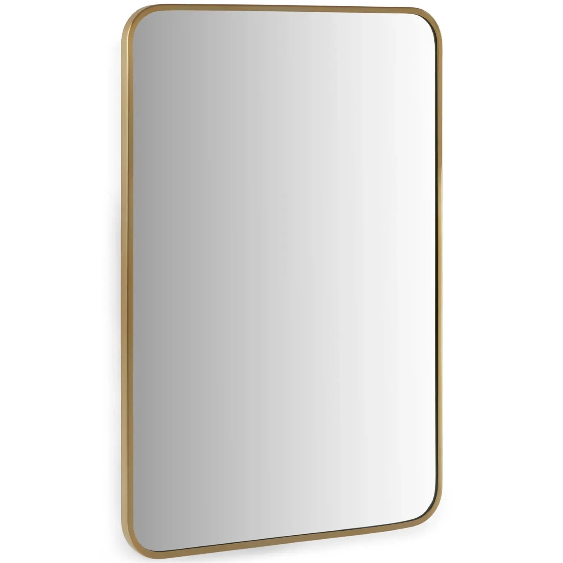 Mansfield Rectangular Wall Mirror - Brass
