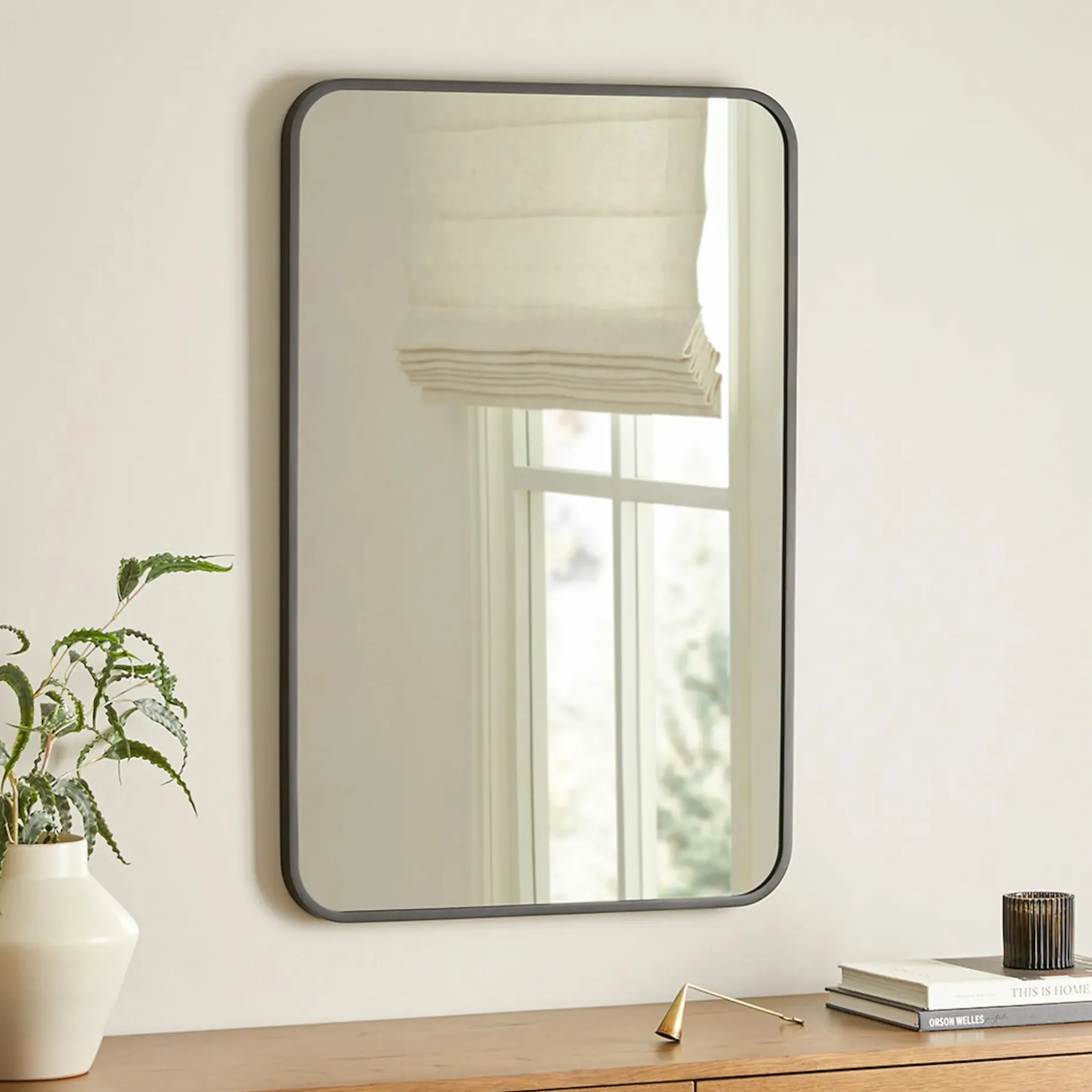 Mansfield Rectangular Wall Mirror - Black