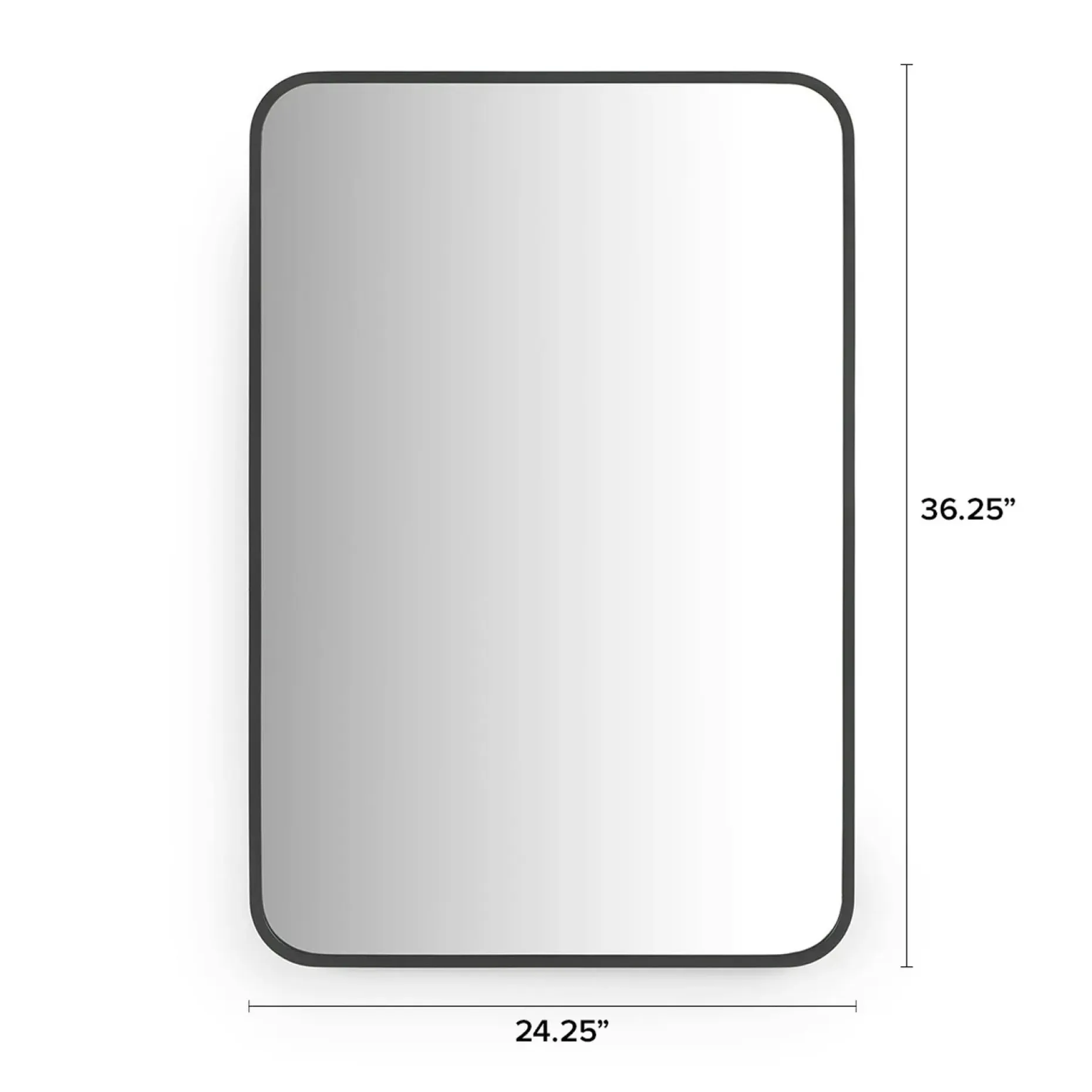 Mansfield Rectangular Wall Mirror - Black