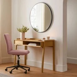 Mansfield Small Round Wall Mirror - Black