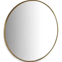 Mansfield Small Round Wall Mirror - Brass
